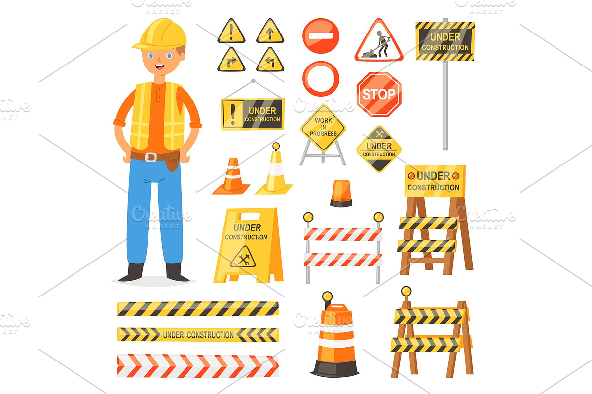 Road sign vector traffic street in Illustrations - product preview 8