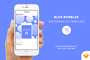 Blue Bubbles - Instagram Ad Template