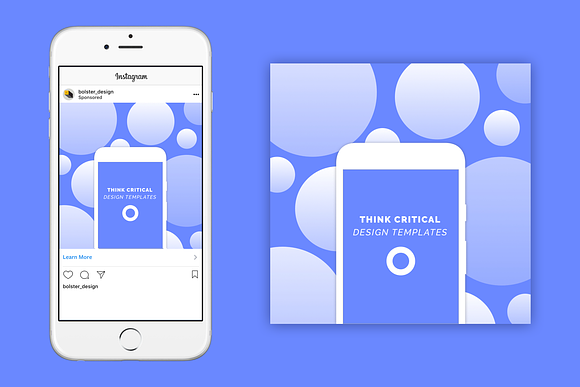 Blue Bubbles - Instagram Ad Template in Instagram Templates - product preview 1