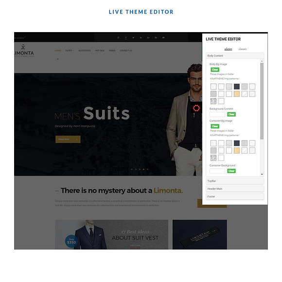 Bos Soucer - Men Fashion And Accesso in Website Templates - product preview 3