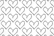 Computer hearts seamless pattern
