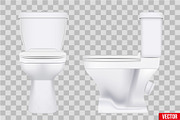Ceramic toilet classic model set