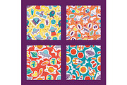 Space seamless pattern. Planets