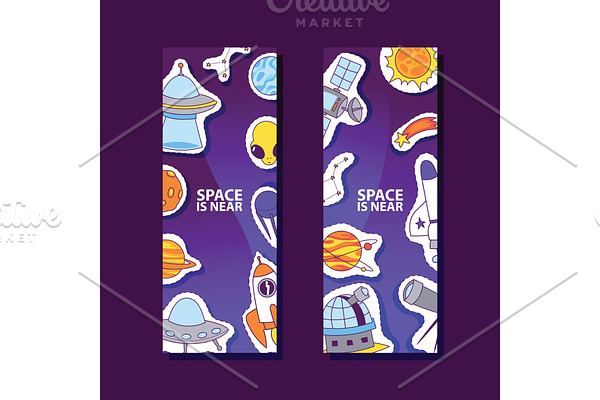 Space and planets stickers. Space is
