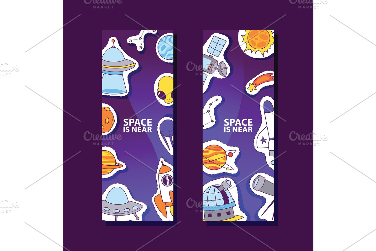 Space and planets stickers. Space is in Illustrations - product preview 8