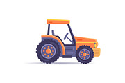 Excavator Tractor Vehicle Isolated