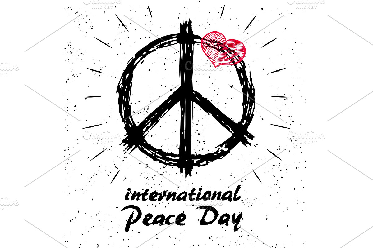 International Peace Day Logo with in Objects - product preview 8