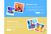Summer Love Photos near Text Vector