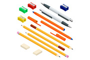 Isometric set of colored engineering
