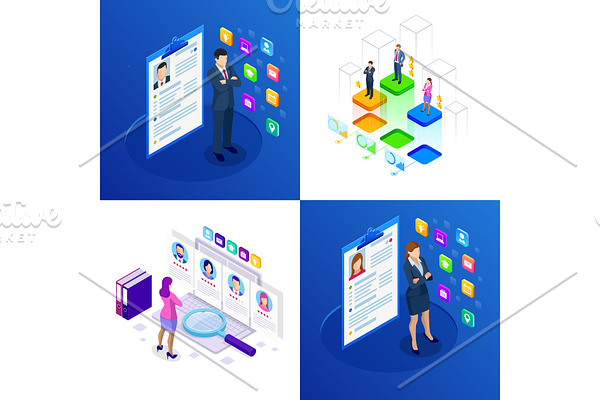 Isometric set of online job search