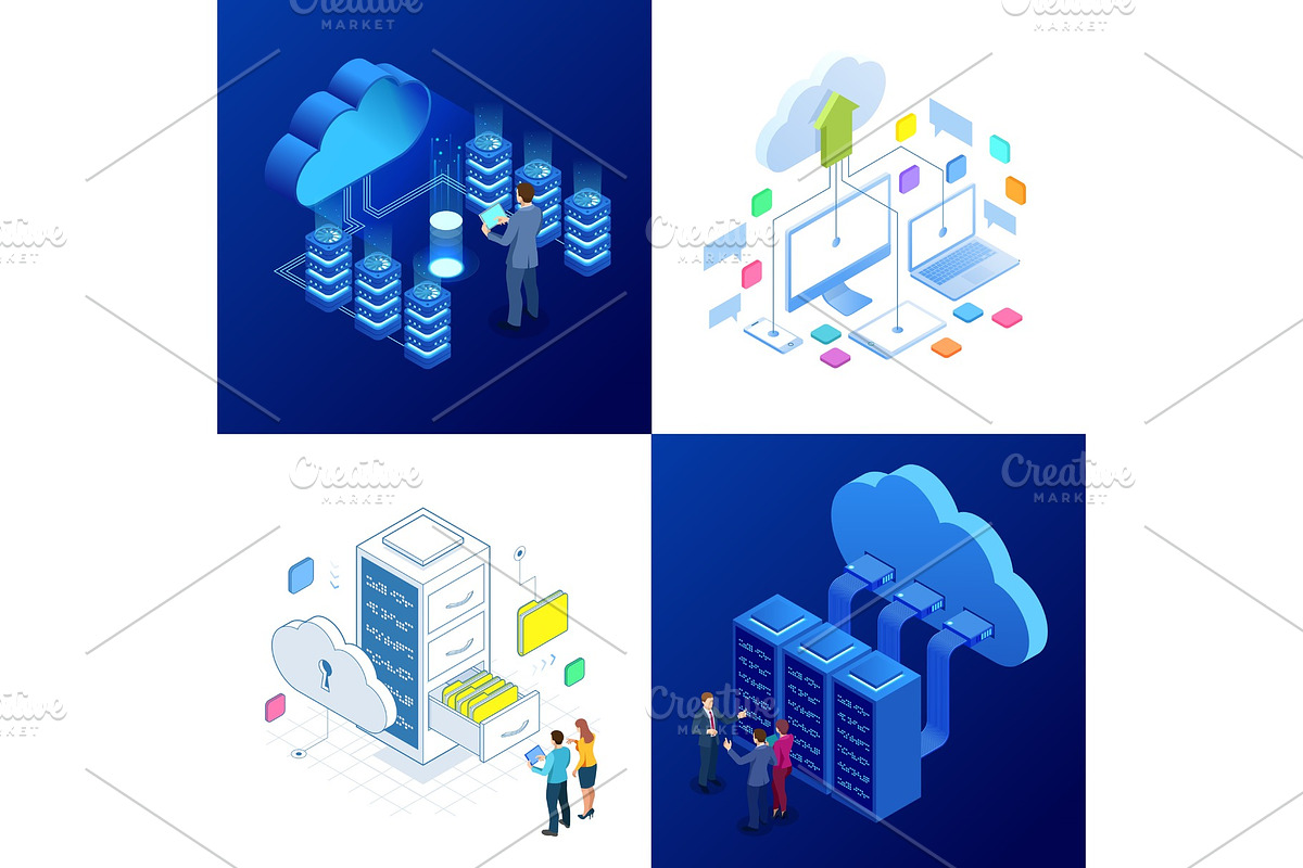 Set design templates Cloud Computing in Illustrations - product preview 8