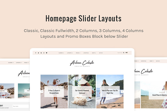 Aileen - A Personal Blog & Shop in WordPress Blog Themes - product preview 1