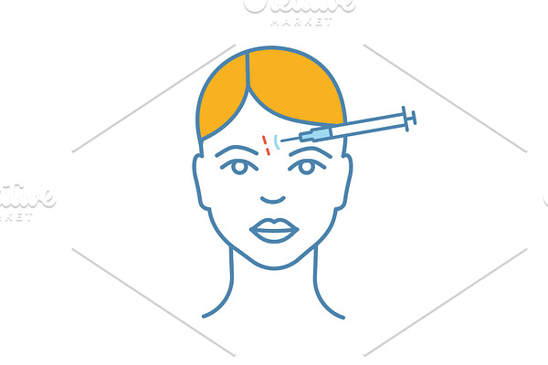 Forehead neurotoxin injection icon