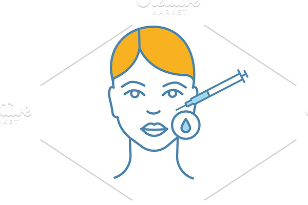 Botox injection disinfection icon