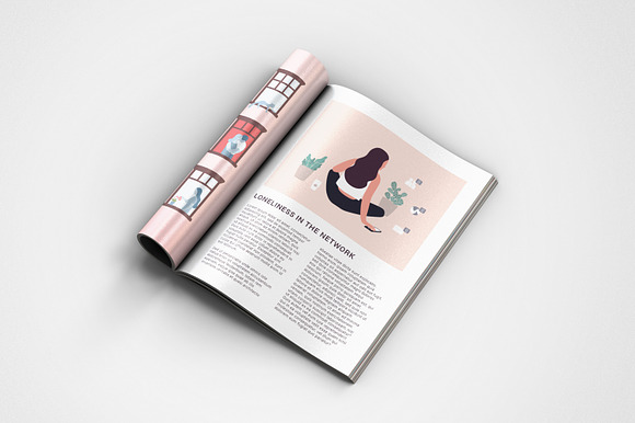 Loneliness in the network concept in Illustrations - product preview 2