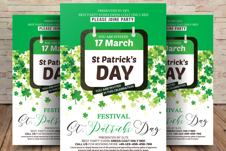 St. Patrick's Day Gold Event Flyer in Flyer Templates - product preview 8
