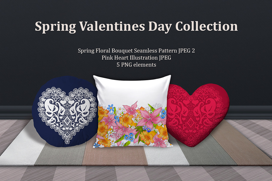Spring Valentines Day Collection Set in Patterns - product preview 8