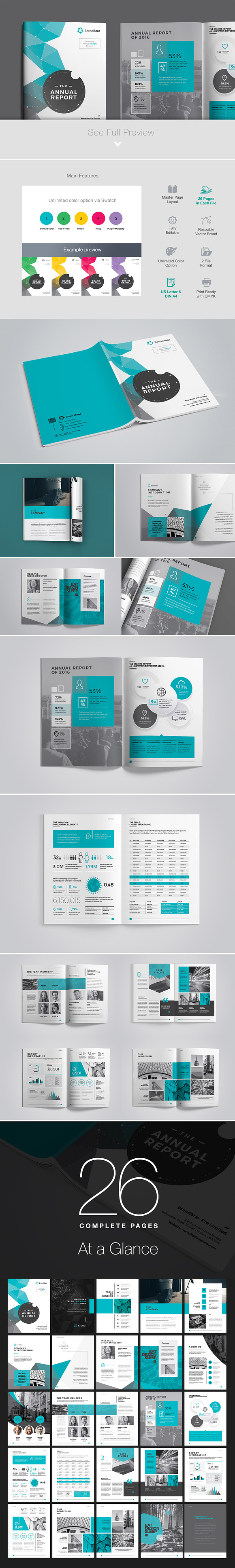Annual Report Brochure 2019 in Brochure Templates - product preview 2
