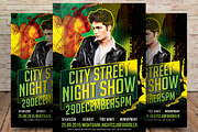 City Street Night Show Party Flyer