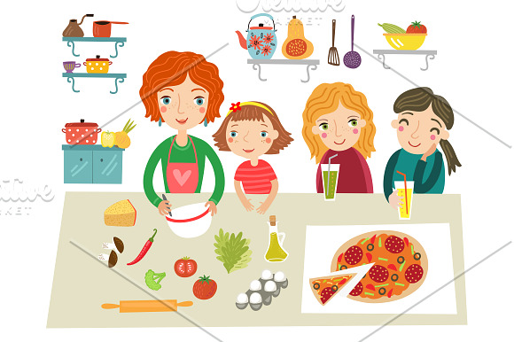KITCHEN vector set in Illustrations - product preview 2