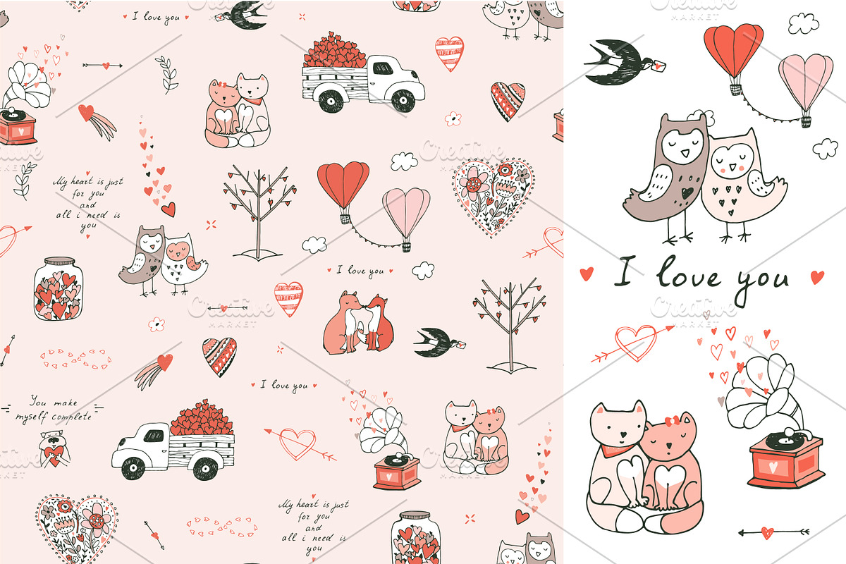 I love you in Illustrations - product preview 8