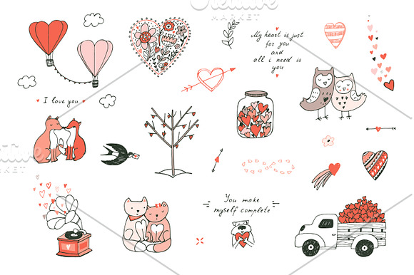 I love you in Illustrations - product preview 2