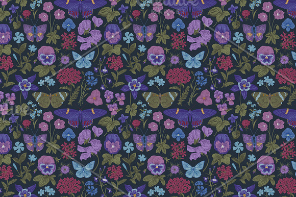 Deep violet. Seamless Patterns in Illustrations - product preview 1