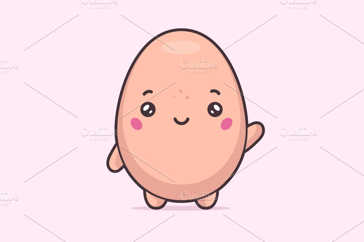 Egg Cartoon Character in Illustrations - product preview 8