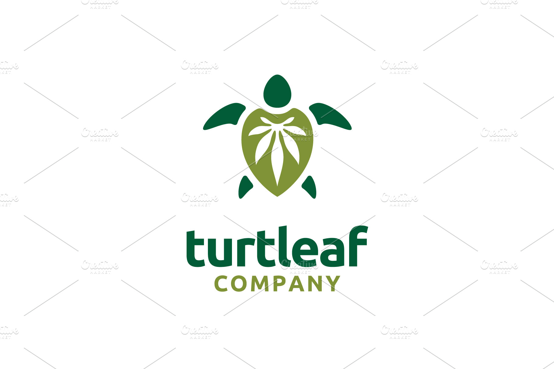 Turtle Cannabis Leaf Hemp Logo Creative Logo Templates