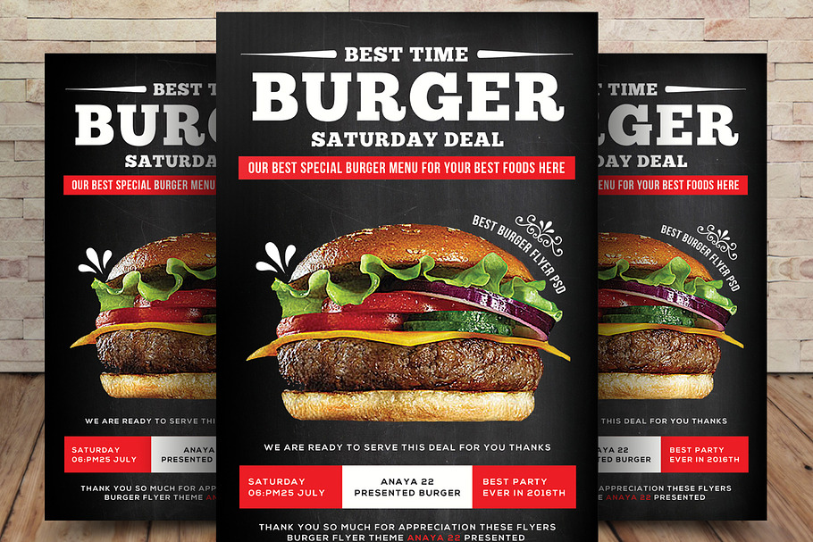Hottest Deals Burger Flyer in Flyer Templates - product preview 8