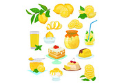 Lemon food vector lemony yellow