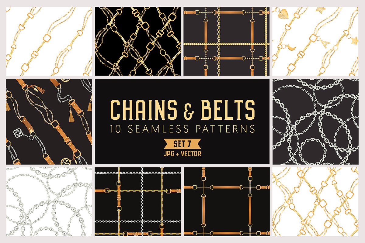 Chains & Belts Seamless Patterns in Patterns - product preview 8