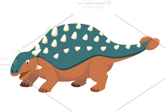 10 Dinosaurs in cartoon style in Illustrations - product preview 3