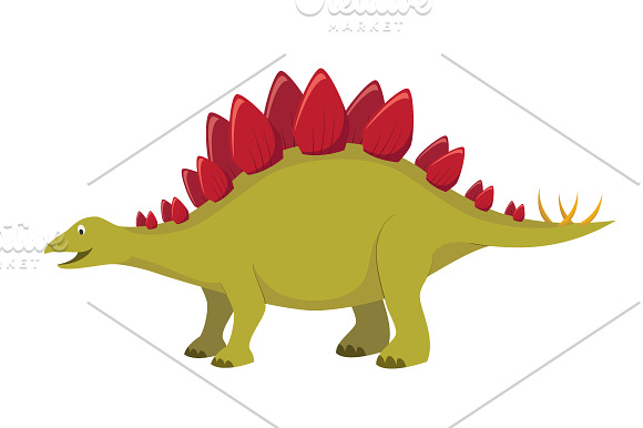 10 Dinosaurs in cartoon style in Illustrations - product preview 5