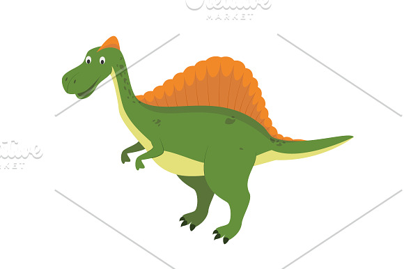 10 Dinosaurs in cartoon style in Illustrations - product preview 9