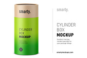 Cardbox cylinder box mockup