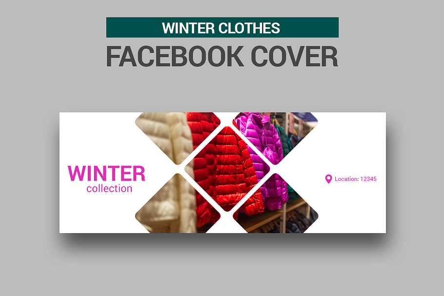 Winter Clothes Facebook Cover   in Facebook Templates - product preview 8
