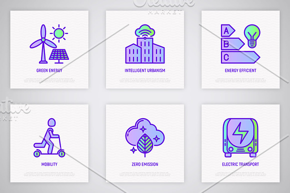 Smart City | 16 Thin Line Icons Set in Space Icons - product preview 4