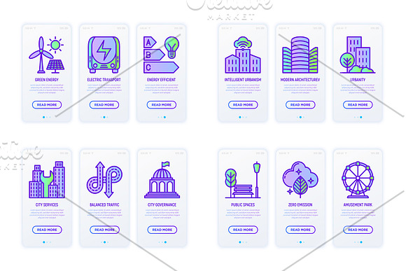 Smart City | 16 Thin Line Icons Set in Space Icons - product preview 8