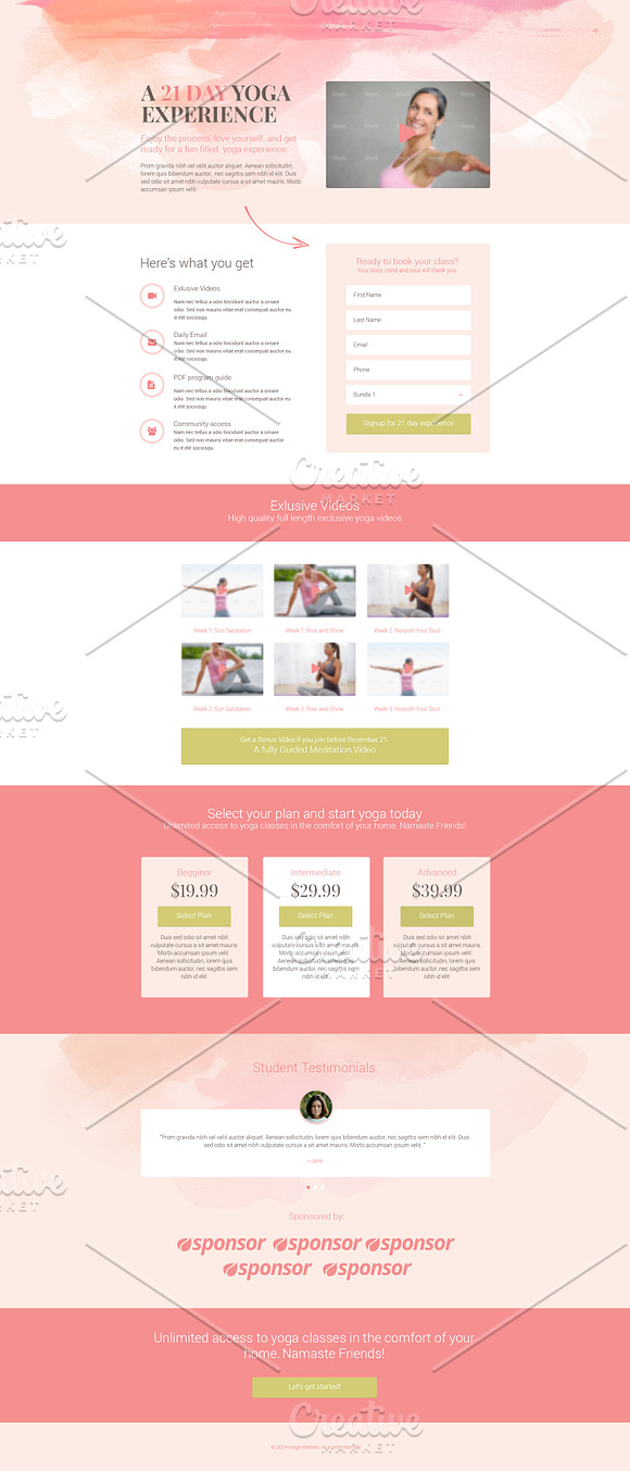 Namaste - Landing page PSD template in Landing Page Templates - product preview 3