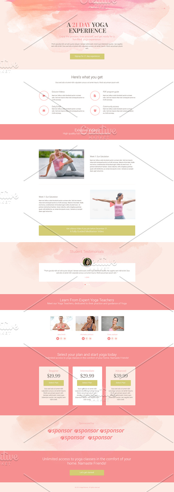 Namaste - Landing page PSD template in Landing Page Templates - product preview 4