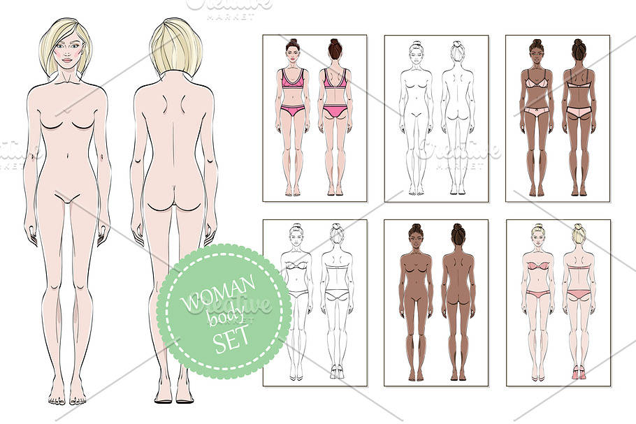 Woman body in Illustrations - product preview 8