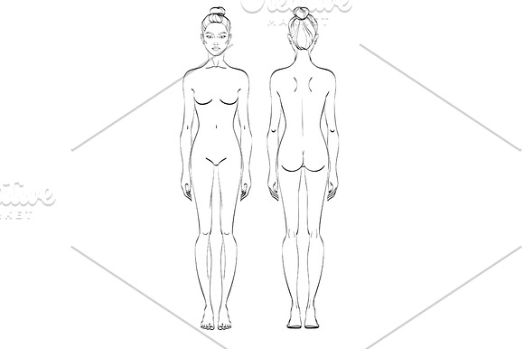 Woman body in Illustrations - product preview 2