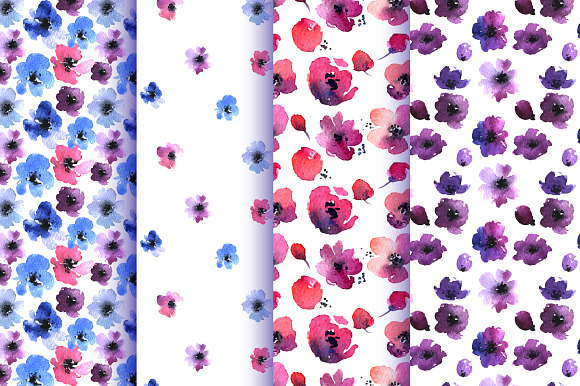 Vector Floral Collection of Painted in Illustrations - product preview 2