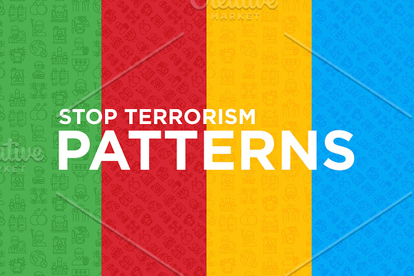 Stop Terrorism Patterns Collection in Patterns - product preview 5