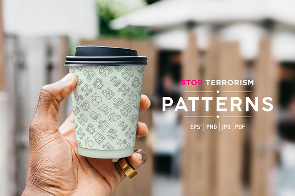 Stop Terrorism Patterns Collection in Patterns - product preview 7