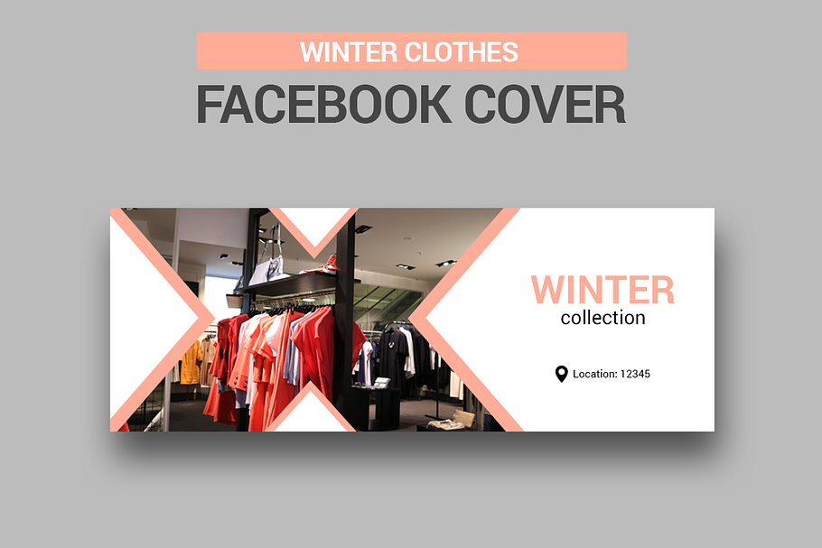 Winter Clothes Facebook Cover in Facebook Templates - product preview 8