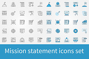 Mission statement icons set