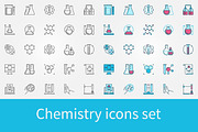 Chemistry icons set