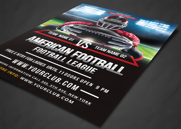 american football, ball, championshi in Flyer Templates - product preview 1
